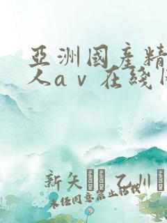 亚洲国产精品成人aⅴ在线网站