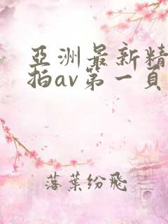 亚洲最新精品偷拍av第一页