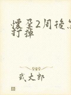 怀孕2周后怎么打掉