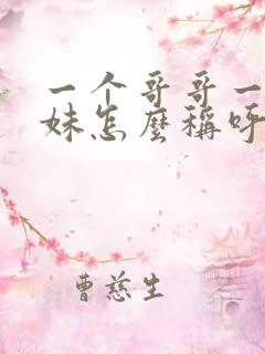 一个哥哥一个妹妹怎么称呼