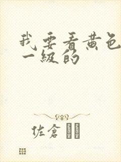 我要看黄色录像一级的