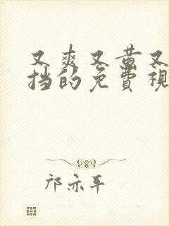 又爽又黄又无遮挡的免费视频