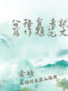 公务员考试公文写作题范文