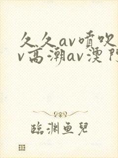 久久av喷吹av高潮av澳门