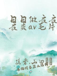 日日做夜夜爱夜夜爽av毛片