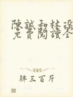 陈诚和林瑶小说免费阅读全文