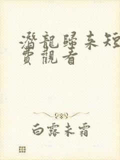 潜龙归来短剧免费观看