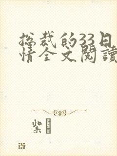 总裁的33日索情全文阅读免费