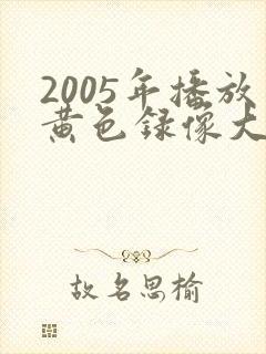2005年播放黄色录像大片