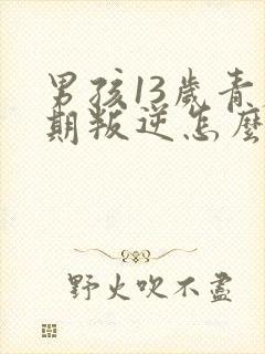 男孩13岁青春期叛逆怎么办