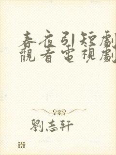 春夜引短剧免费观看电视剧