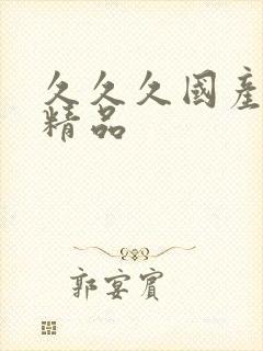 久久久国产高清精品