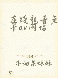在线观看免费不卡av网站