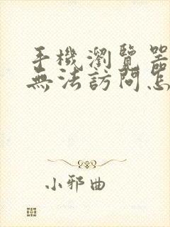 手机浏览器网站无法访问怎么解决