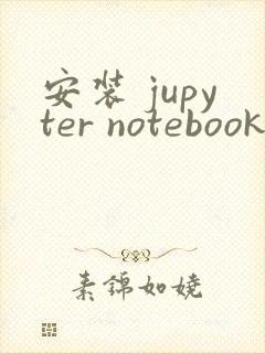 安装 jupyter notebook
