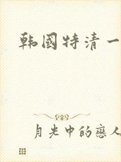 韩国特清一级片