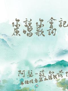 你说你会记得我原唱歌词
