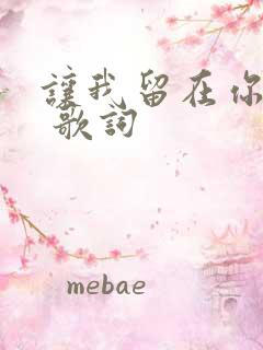 让我留在你身边 歌词