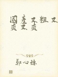 国产又粗又黄又爽又爽