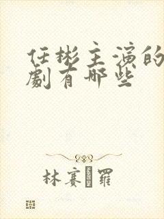 任彬主演的电视剧有哪些