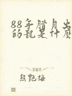 88年腊月出生的龙是什么命