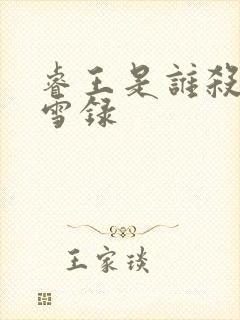 睿王是谁杀的朝雪录