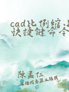 cad比例缩小快捷键命令