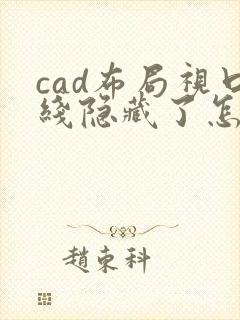 cad布局视口线隐藏了怎么弄出来