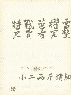 特战荣耀电视剧免费看完整版