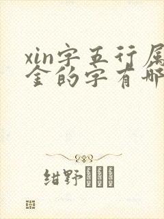 xin字五行属金的字有哪些