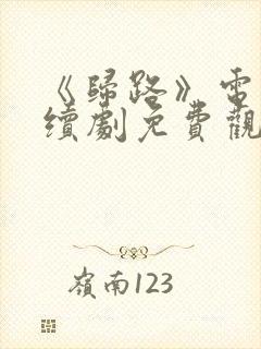 《归路》电视连续剧免费观看全集