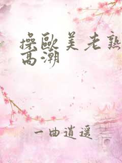 操欧美老熟妇逼高潮