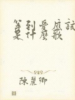 等到爱应该匆匆是什么歌