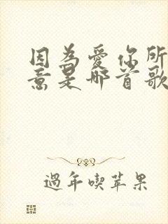 因为爱你所以愿意是哪首歌的歌词