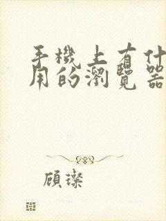 手机上有什么好用的浏览器