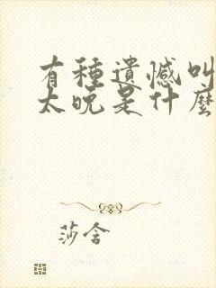 有种遗憾叫相遇太晚是什么歌