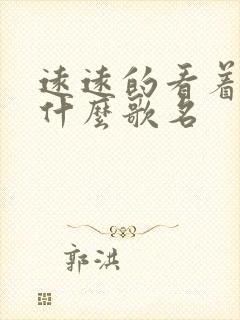 远远的看着你是什么歌名