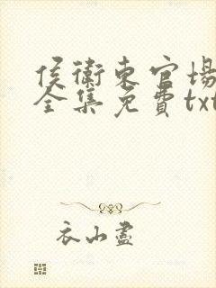 侯卫东官场笔记全集免费txt精校