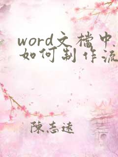 word文档中如何制作流程图