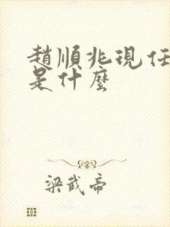 赵顺兆现任职务是什么