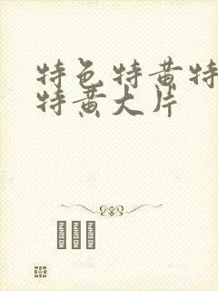 特色特黄特一级特黄大片