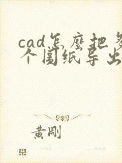 cad怎么把多个图纸导出成一个pdf