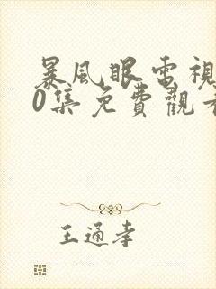 暴风眼电视剧40集免费观看全集