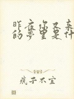 昨夜你又来到我的梦里是什么歌