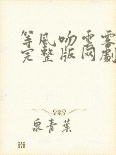 等风吻云雾免费完整版网剧