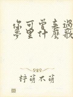 你可曾来过我的梦里什么歌