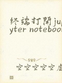 终端打开jupyter notebook