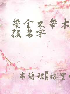 带金又带木的女孩名字