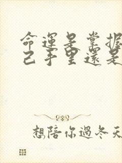 命运是掌握在自己手里还是命中注定