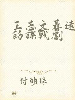 王志文聂远主演的谍战剧